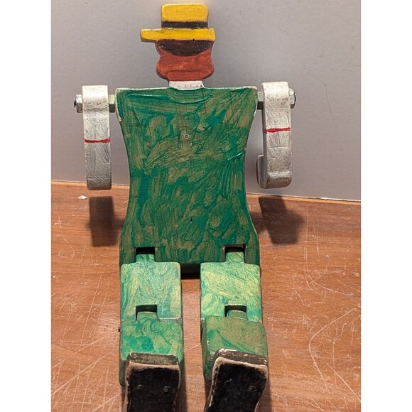 Circa 1940 Dancing Dan Articulated Hand Painted/Carved Doll Figure - Picture 11 of 13